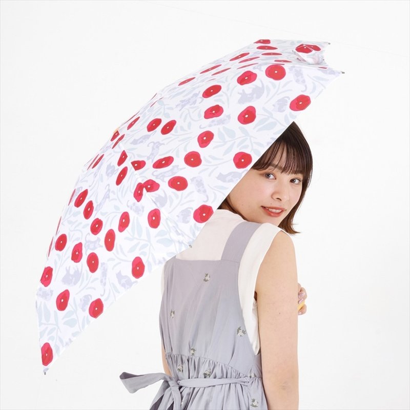 NIFTY COLORS - Mini55 ECO LOOPET花與貓五折傘 - 雨傘/雨衣 - 聚酯纖維 