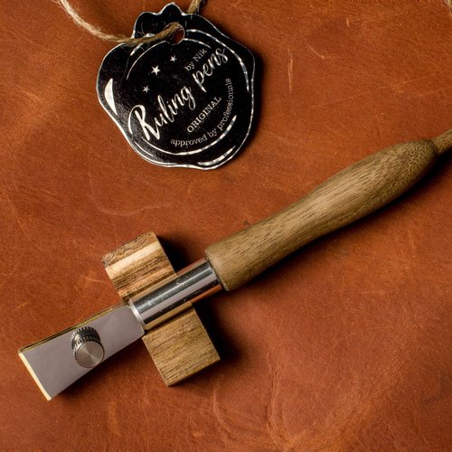 Nik`s Pens Hand made ruling pen for gothic calligraphy/Three blades/Wood turning/