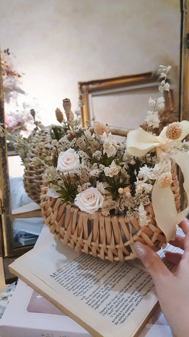 Dry flower basket Korean style romantic flower basket opening flower