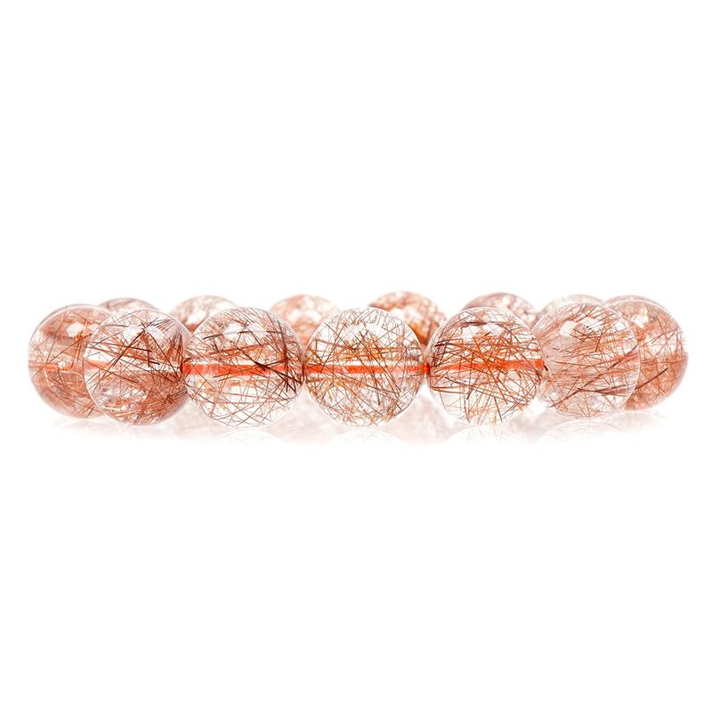 【正佳珠寶】銅鈦晶 冰透銅鈦晶 14.4-14.8mm 銅鈦晶手珠 - 手鍊/手環 - 半寶石 多色