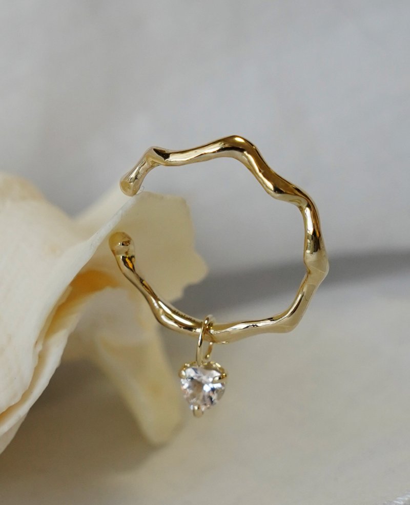 K10 Birthstone Earcuff Ring-1 - 耳環/耳夾/耳骨夾 - 其他金屬 多色