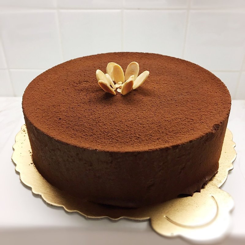 リミット自分で作成した[裸]‧生チョコレートケーキ6インチの超高密度チョコレート - キッシュ・パイ - 食材 ホワイト