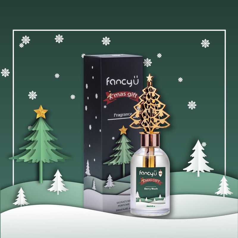 FANCY U Christmas tree limited edition diffuser bottle 200ml-Berry Much - น้ำหอม - น้ำมันหอม หลากหลายสี