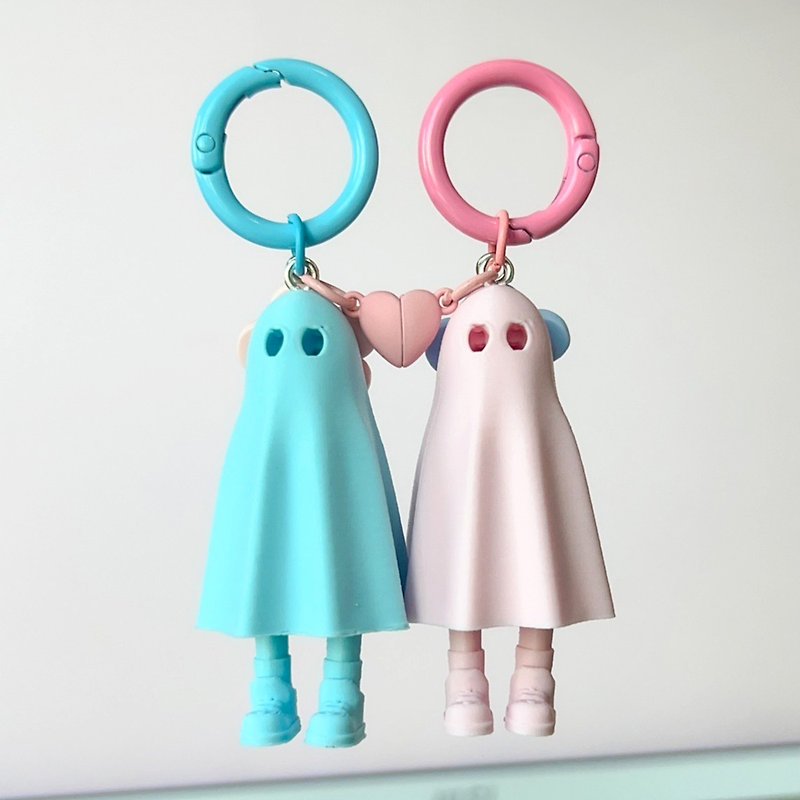 Zou Ghost Lovely set 2024 / Blue -Pink - Keychains - Plastic Pink