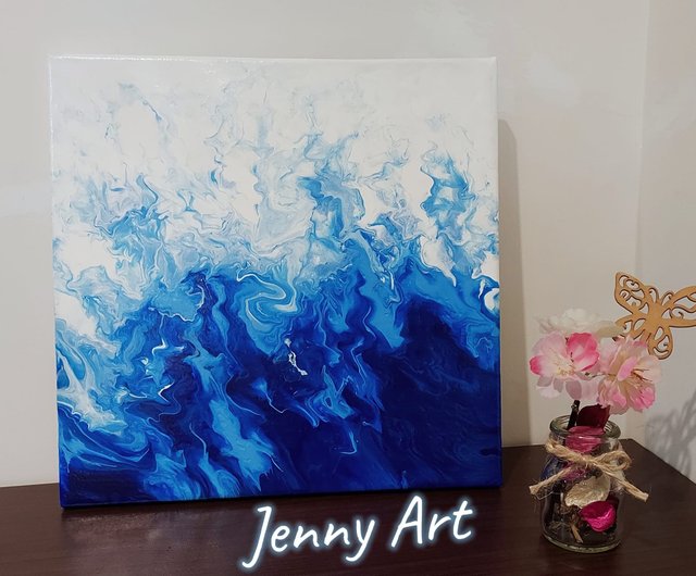 海]シリーズのフレームレス絵画、抽象絵画、壁掛け絵画、家庭用