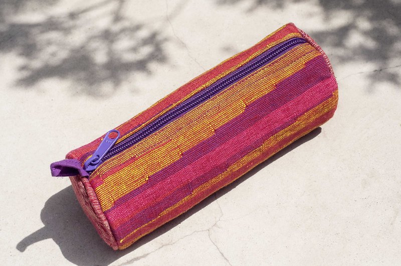 Daka woven cosmetic bag national wind bag pen tableware bag handmade canvas bag pen box - Moroccan style - Pencil Cases - Cotton & Hemp Multicolor