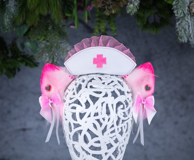 Pink Nurse Cat Ears - Shop Catzo Club Hair Accessories - Pinkoi