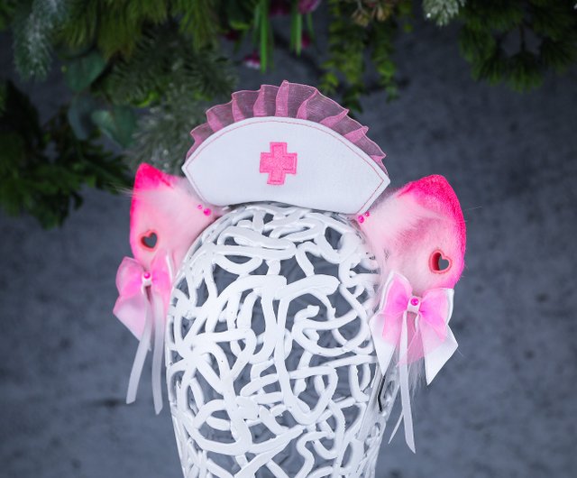 Pink Nurse Cat Ears - Shop Catzo Club Hair Accessories - Pinkoi