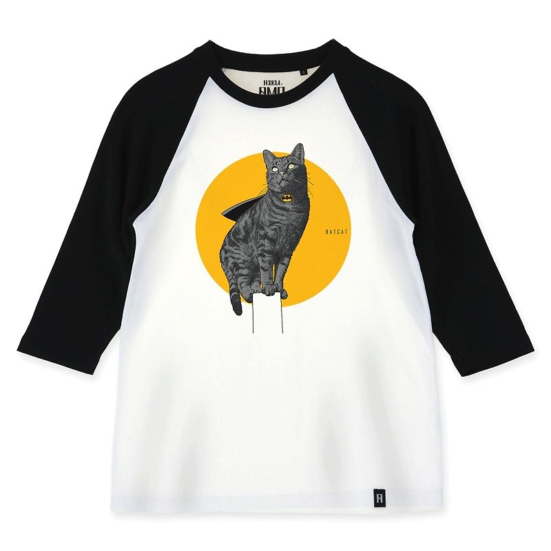 AMO Original  cotton adult 3/4 Raglan T-Shirt /AKE/BAT CAT - เสื้อยืดผู้หญิง - ผ้าฝ้าย/ผ้าลินิน 