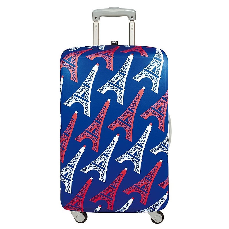 LOQIスーツケースジャケット/エッフェル塔LMTREI【Mサイズ】 - スーツケース - プラスチック ブルー