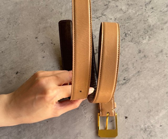 中古正規品 ジバンシィ Givenchy 細身ベルト 本革ベルト 85cm