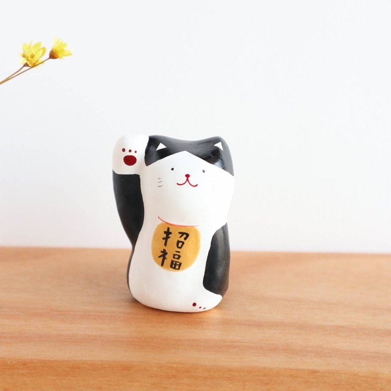 はちわれ猫　招き猫 - 擺飾/家飾品 - 紙 