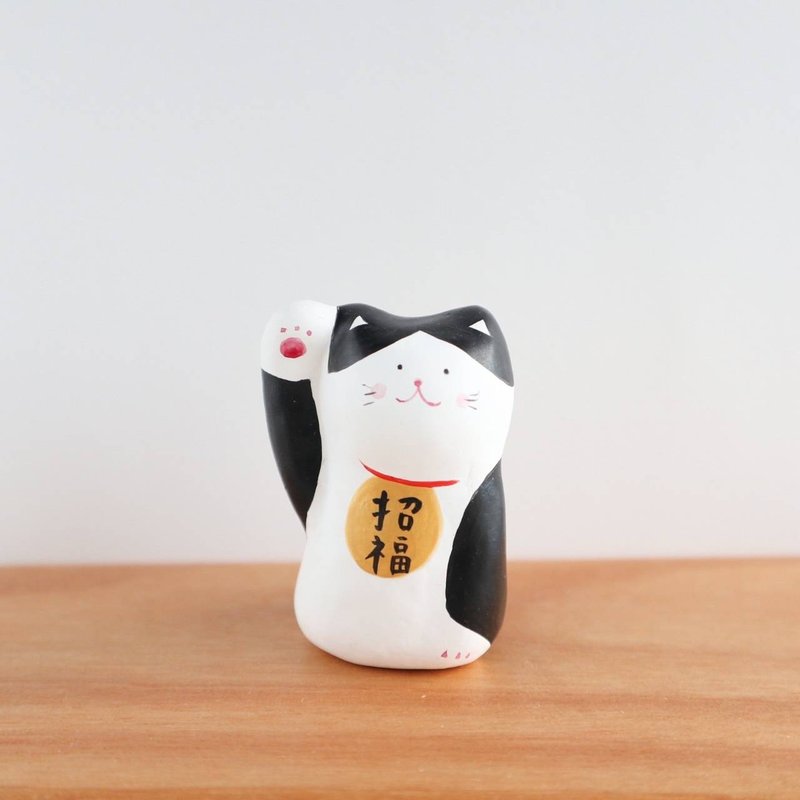 一点ものの優しさ　はちわれ猫の招き猫 - 擺飾/家飾品 - 紙 