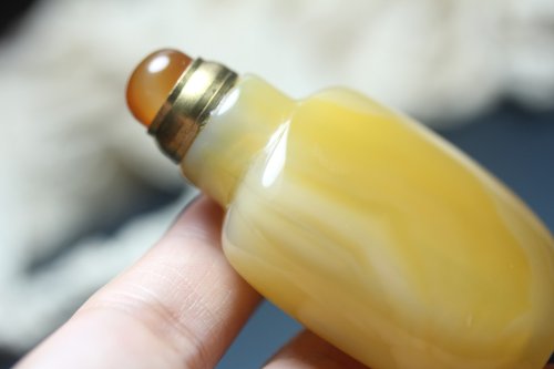 嗅ぎタバコ瓶】天然瑪瑙嗅ぎタバコ瓶 小容量/携帯用ボトル/純