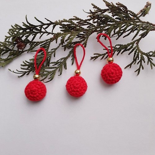 tappleta Crochet mini Bubble Christmas ornament pattern pdf, Christmas tree decorations