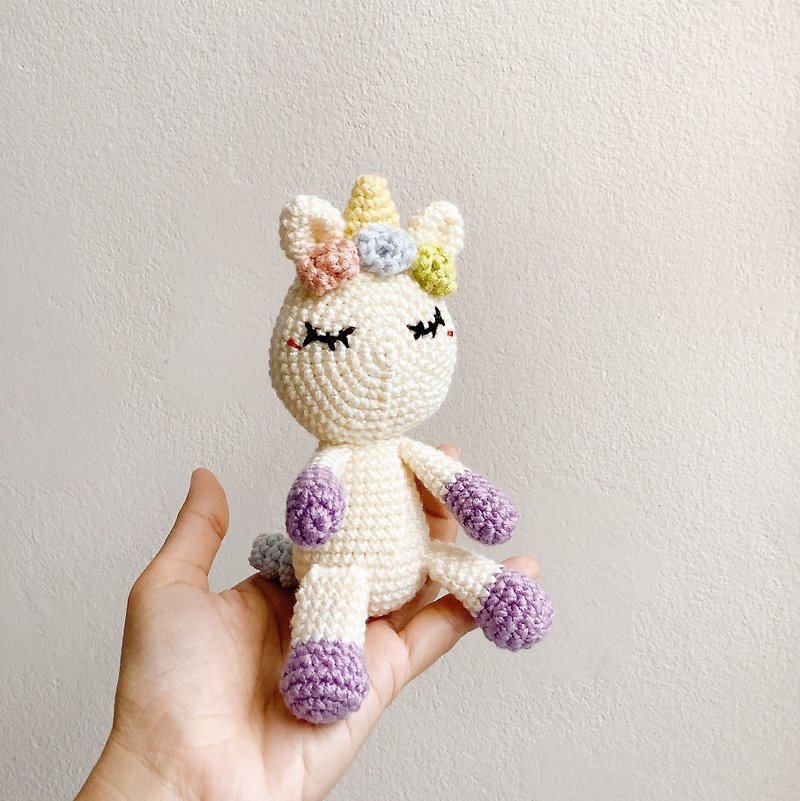 Crocheted Stuffed Toys - Unicorn, amiguruimi, collection dream team. - 嬰幼兒玩具/毛公仔 - 棉．麻 多色