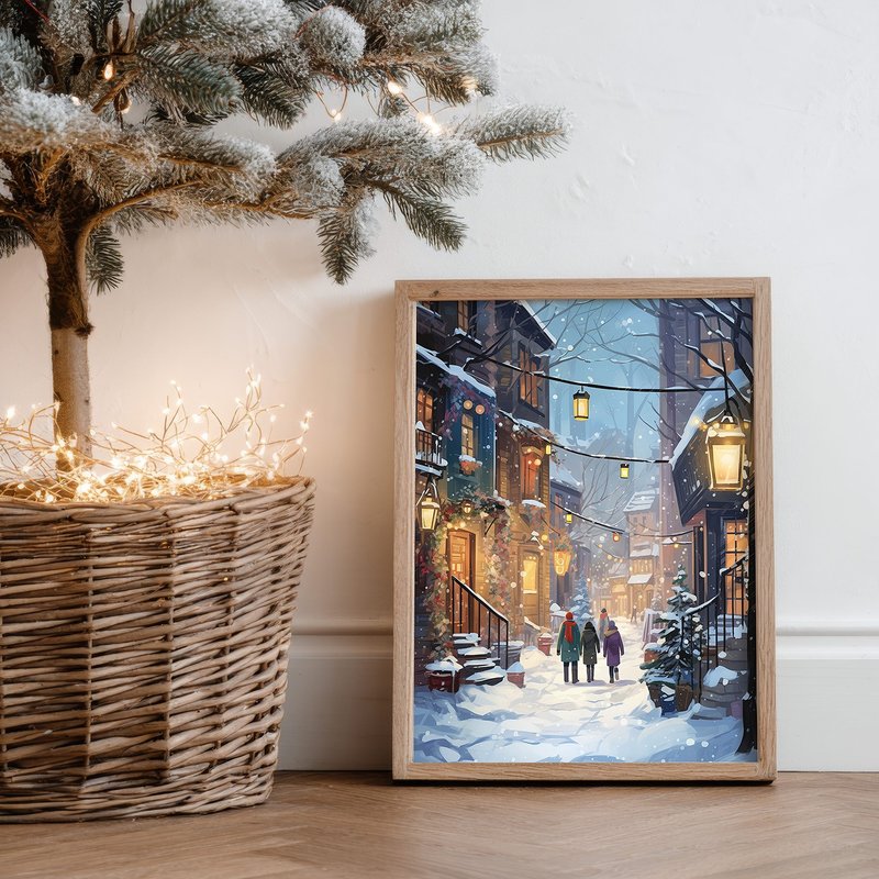楽しいクリスマススタイル / 雪夜暖巷 クリスマスアートポスター ポスター フレームなし - ポスター・絵 - 紙 