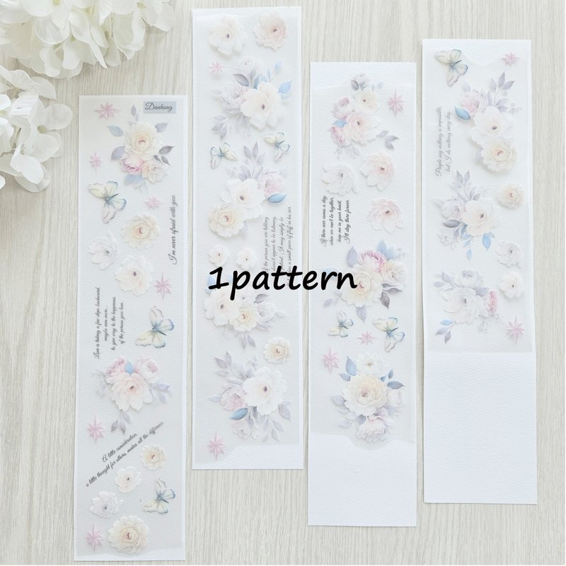 Masking tape_flower_first love 1pattern - 貼紙 - 塑膠 