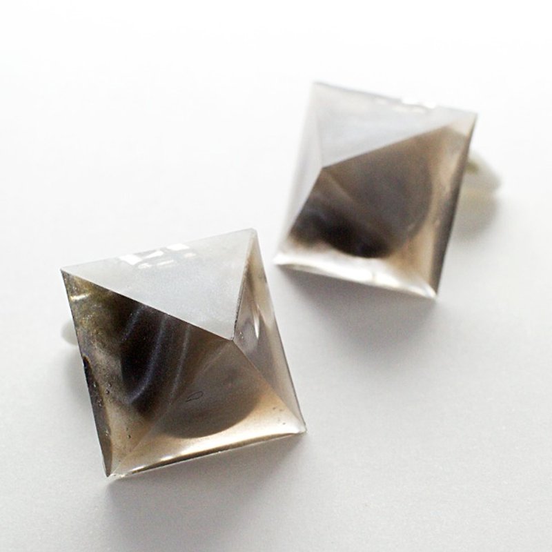 Pyramid earrings (dust storms) - Earrings & Clip-ons - Other Materials Multicolor