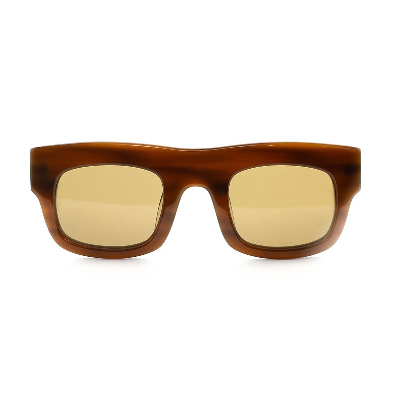 Square classic acetate sunglasses∣UV400 sunglasses-brown - แว่นกันแดด - วัสดุอื่นๆ สีนำ้ตาล