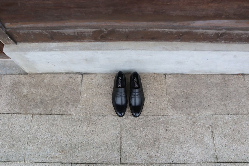 Zero code clear business must-have gentleman Oxford Love Leather shoes calfskin black - รองเท้าอ็อกฟอร์ดผู้ชาย - หนังแท้ สีดำ