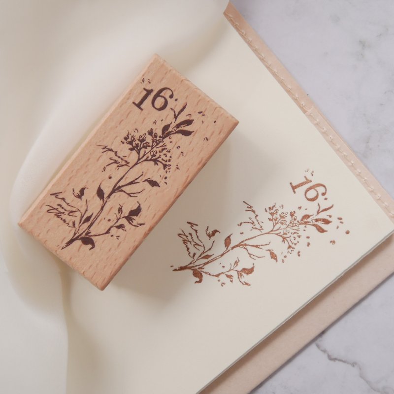 Beech flower stamp C - Stamps & Stamp Pads - Wood Brown