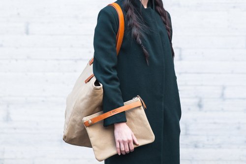 Canvas Tote Bag Minimal Style (Cozy Day) - Shop Terrtella Handbags & Totes  - Pinkoi