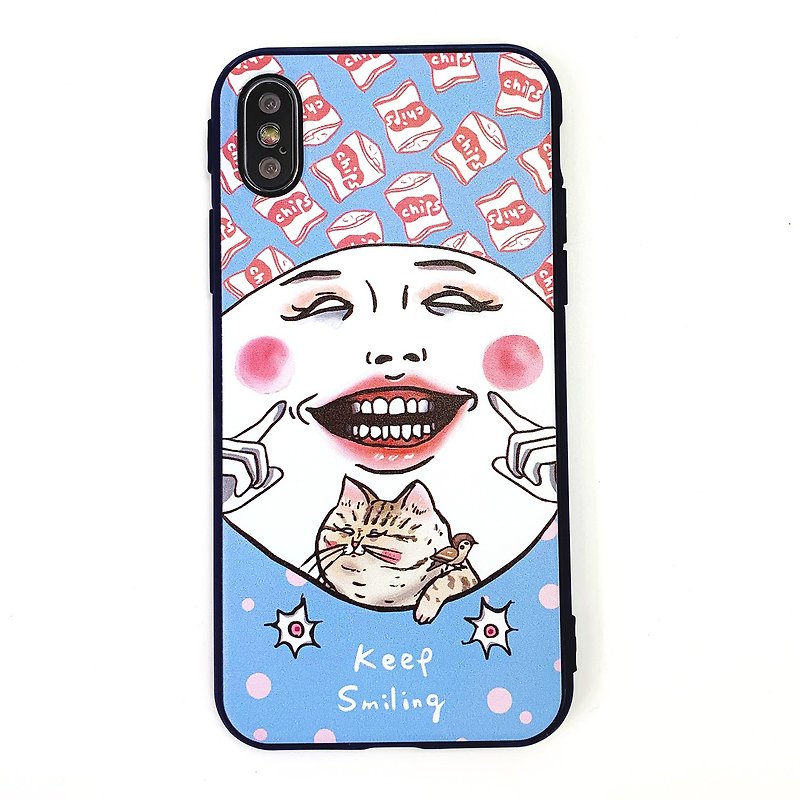 Smiling eggheads -  iPhone case - Phone Cases - Plastic Blue