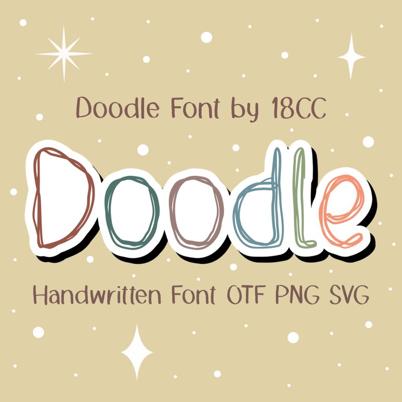 Doodle OTF PNG SVG - 字體設計 - 其他材質 