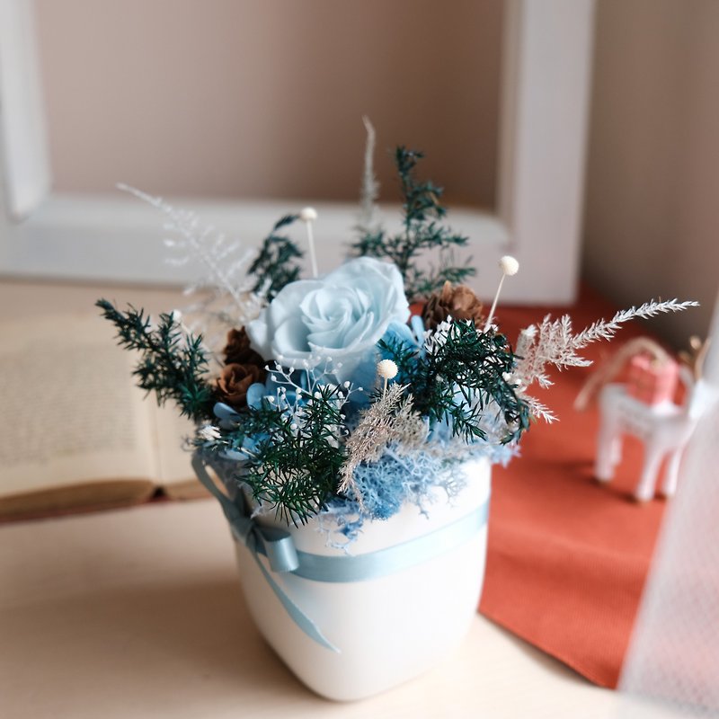 Potted flowers/blue/withered flowers/immortal flowers/dry flowers/Christmas gifts/Chinese Valentine’s Day/Father’s Day - Plants - Plants & Flowers Blue