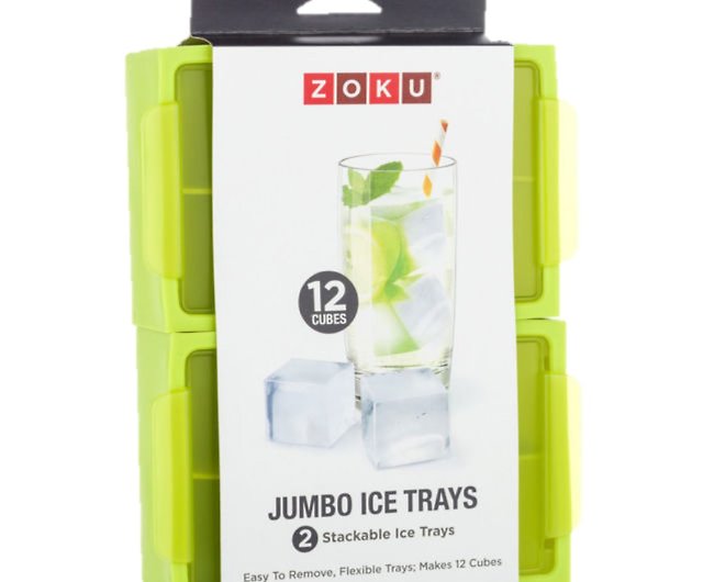 Zoku Jumbo Ice Tray In Green (Set Of 2)