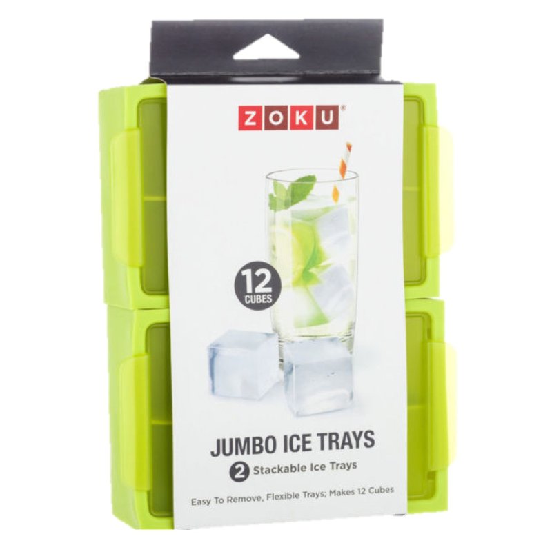 Jumbo Ice Trays Set of 2 - Cookware - Silicone Green