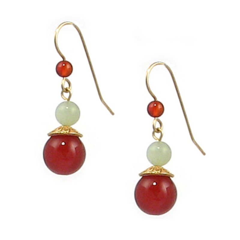 Ancient civilization agate jasper earrings - Earrings & Clip-ons - Gemstone Multicolor
