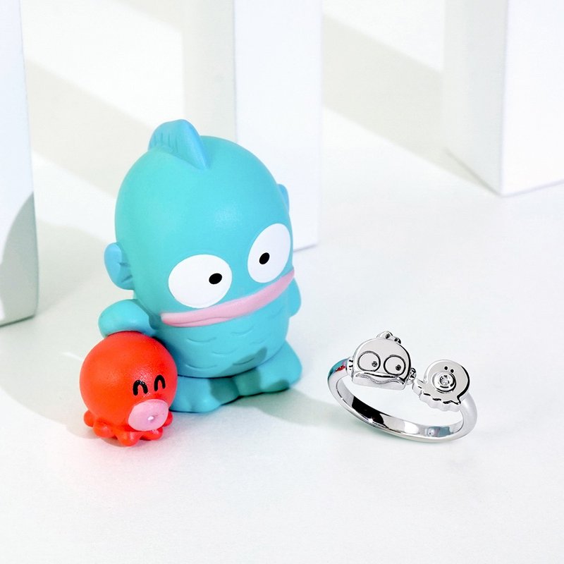 Hangyodon Classic Series-Mermaid Hangyodon and Sayuri sterling silver ring - แหวนทั่วไป - โลหะ สีเงิน