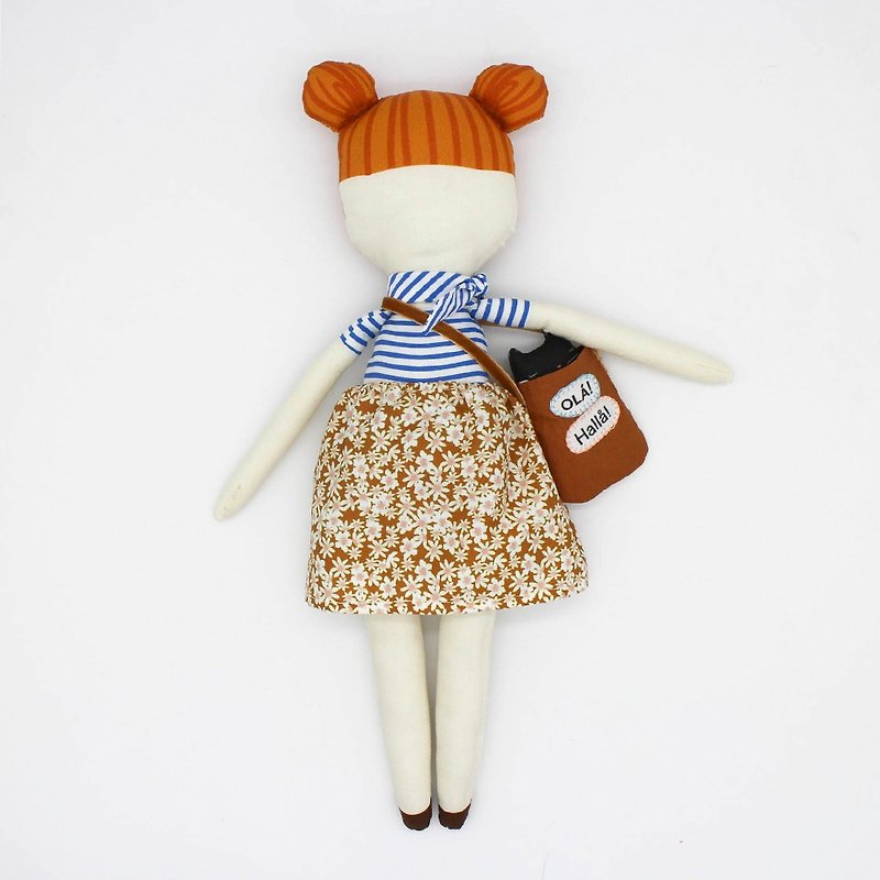 DIY手作り人形素材セット - ジンジャー - 編み物/刺繍/羊毛フェルト/裁縫 - コットン・麻 