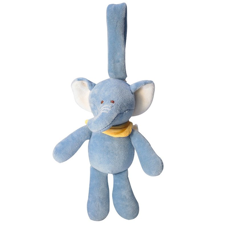 Organic Cotton Hanging Doll Finn Elephant MiYim - ของเล่นเด็ก - ผ้าฝ้าย/ผ้าลินิน สีน้ำเงิน