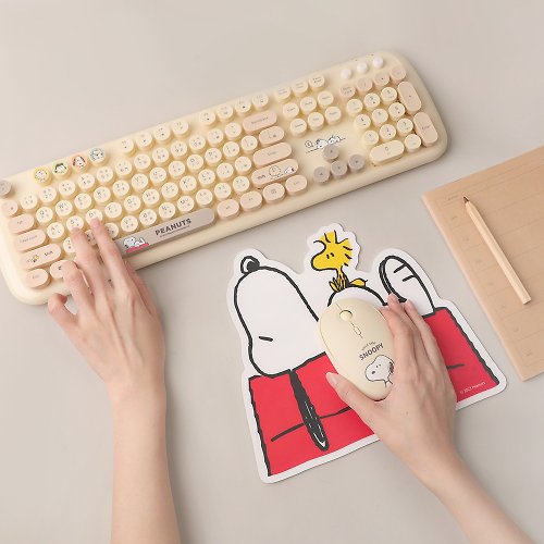NORNS Peanuts史努比無線鍵盤滑鼠組-Snoopy 史努比 鍵鼠組 鍵盤 滑鼠