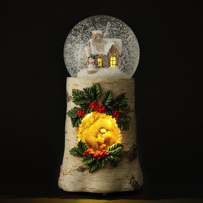 森の守り神 水晶玉 オルゴール クリスマス 北欧 雪景色 プレゼント交換 癒し・ストレス解消 - 置物 - ガラス 