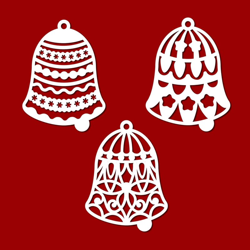 Bell svg, bells svg, christmas bells svg, bell pdf, bells pdf, bell png, Cricut - 圖文模板設計 - 其他材質 