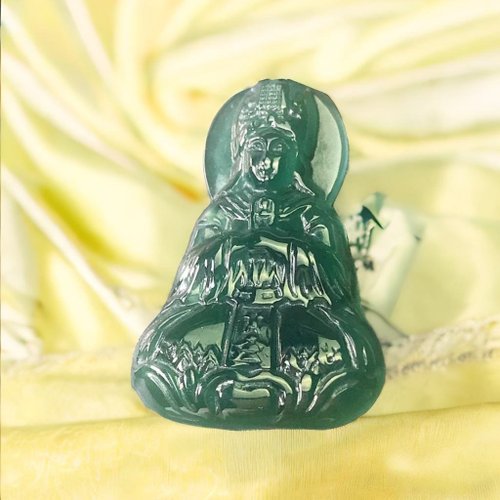 瓔珞珠寶盒 E.L.Jewelry Box 【天上聖母】冰種藍綠翡翠媽祖娘娘 | 天然A貨翡翠 | 送禮