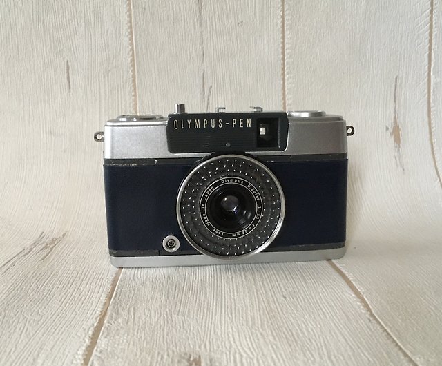 Olympus Pen Ee 2 Film Camera With Deep Blue Color Genuine Leather Shop Contrail Camera Cameras Pinkoi