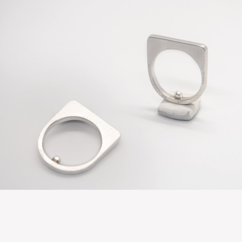 [925 sterling silver non-slip tail ring] geometric minimalist ring - General Rings - Sterling Silver 