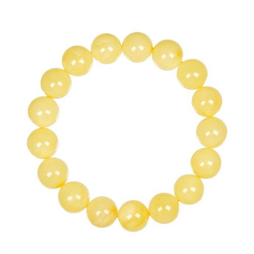 正佳珠寶 Gemsrich Jewelry 【正佳珠寶】蜜蠟琥珀 頂級白金滿蜜 11.8-12.3mm 白花蜜蠟手珠