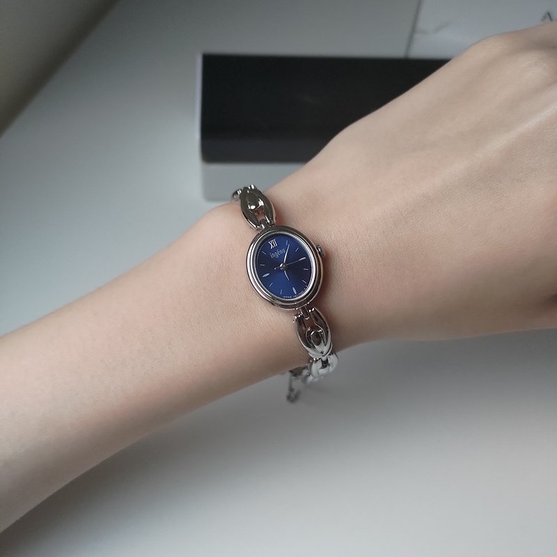 SY Vintage | 精工 雅柏 ALBA 藍面特殊錶帶手鍊錶 古董錶 - 女裝錶 - 其他金屬 