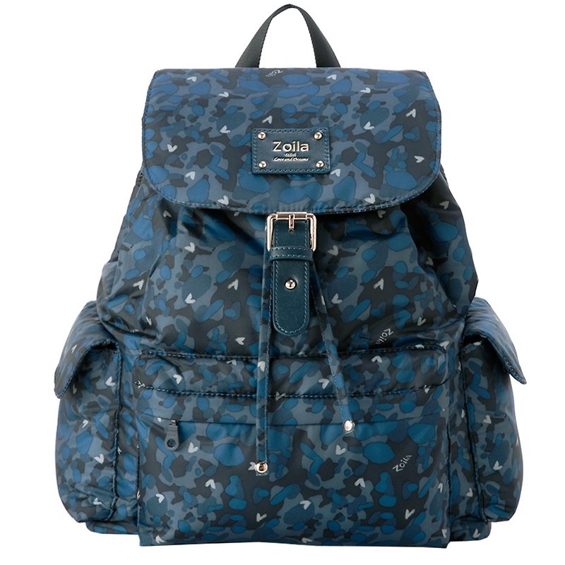 2018 new spring and summer _ style beam mouth backpack _ Star Camouflage - Drawstring Bags - Polyester Blue