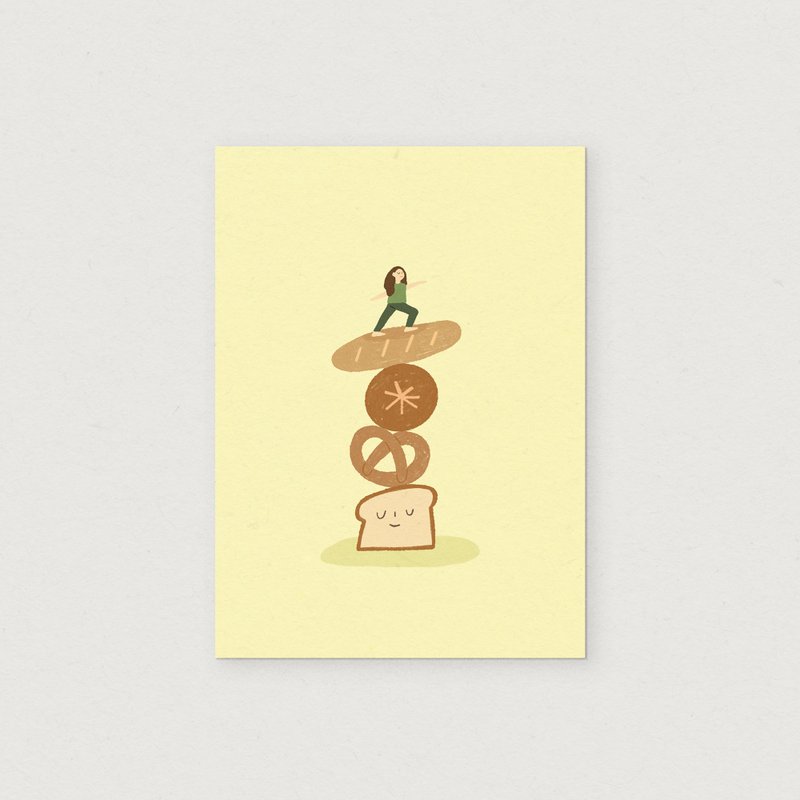 Balance Bread (Art Print) - การ์ด/โปสการ์ด - กระดาษ สีนำ้ตาล