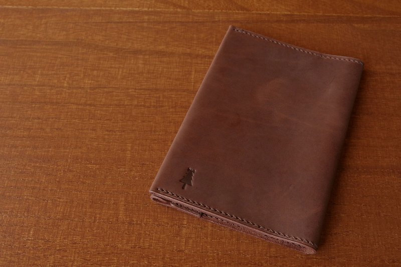 [Made to order] Matte textured book cover Paperback size 105X148mm Antique Brown - Notebooks & Journals - Genuine Leather Brown
