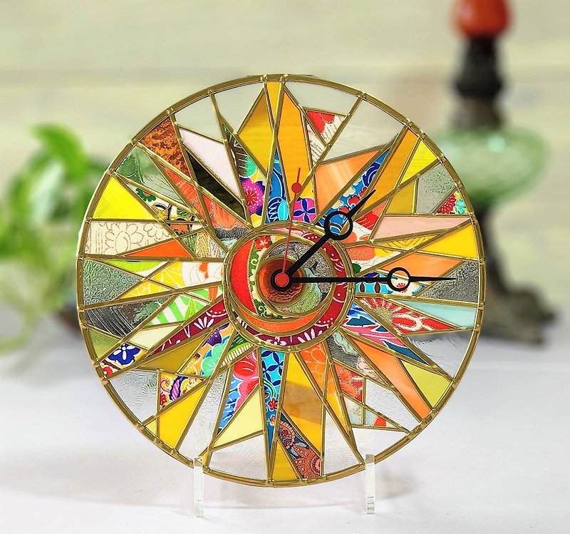 Ruond  Acrylic Clock 　Okinawa Sunshine - Clocks - Acrylic Multicolor