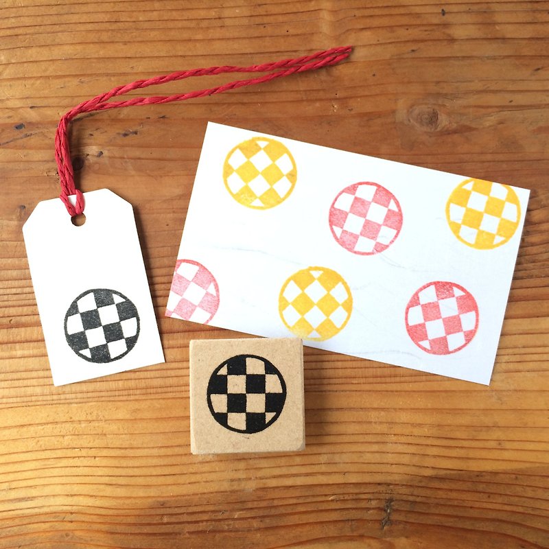 Easy-to-use round checkered pattern eraser stamp - Stamps & Stamp Pads - Other Materials White