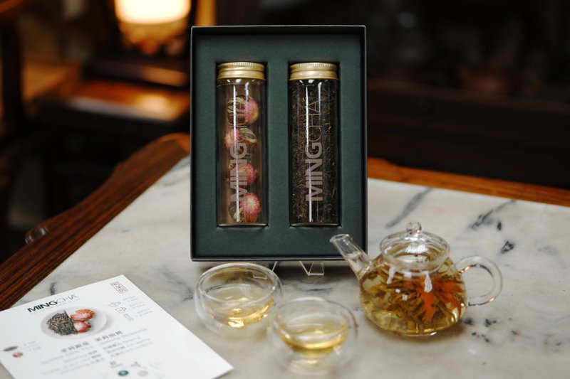【得獎茶葉禮品 】明茶房養生禮盒 - 木 - 茶葉/茶包/水果茶 - 紙 綠色